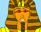 Dibuix Tutankamon pintat per danae  y  xana