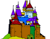 Dibuix Castell medieval pintat per LiLa