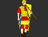 Dibuix Soldat romà  pintat per carla