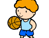Dibuix Jugador de bàsquet pintat per Maria   d