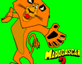 Dibuix Madagascar 2 Alex 2 pintat per maria