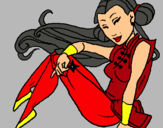 Dibuix Princesa ninja pintat per MARGA