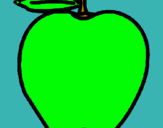 Dibuix poma pintat per marta sert