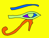 Dibuix Ull Horus pintat per adrià