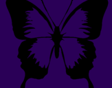 Dibuix Papallona amb ales negres  pintat per cimnaiac