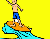 Dibuix Surfista pintat per raul
