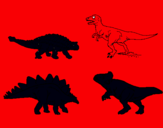 Dibuix Dinosauris de terra pintat per pol trenado