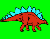 Dibuix Stegosaurus pintat per HUGO