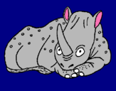 Dibuix Rinoceront pintat per claudia solanes