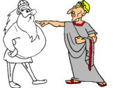 Dibuix Juli Cèsar amb un gal pintat per eric