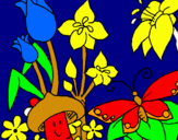 Dibuix Fauna i flora pintat per JOANA calvo