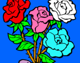 Dibuix Ram de roses pintat per zalia