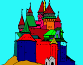 Dibuix Castell medieval pintat per LUCAS  G.R.
