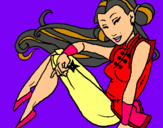 Dibuix Princesa ninja pintat per Anna P.R.
