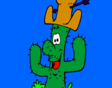 Dibuix Cactus amb barret  pintat per ARNAU