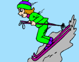 Dibuix Esquiadora pintat per cArlA, lAUra i AnnA KER