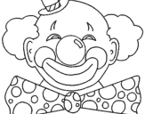 Dibuix Pallasso amb un gran somriure pintat per FERRAN