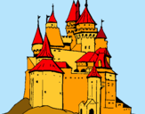 Dibuix Castell medieval pintat per Eric Castells