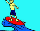 Dibuix Surfista pintat per Berta