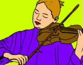 Dibuix Violinista  pintat per BERTA V