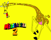 Dibuix Madagascar 2 Melman 2 pintat per marta