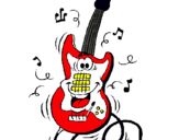 Dibuix Guitarra elèctrica pintat per mar muñoz pujol