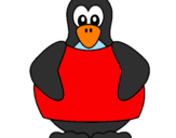 Dibuix Pingüí  pintat per Gerard   Comes Sanches