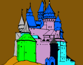 Dibuix Castell medieval pintat per joan y andrea