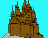 Dibuix Castell medieval pintat per GUILEM