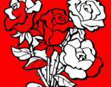 Dibuix Ram de roses pintat per CRISTINA