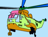 Dibuix Helicòpter al rescat  pintat per MARC