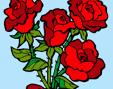 Dibuix Ram de roses pintat per Clara