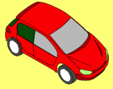 Dibuix Cotxe vist des de dalt  pintat per jana pahissa