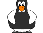 Dibuix Pingüí  pintat per PINQU