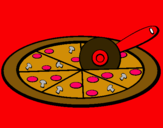 Dibuix Pizza pintat per jose