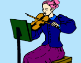 Dibuix Dama violinista pintat per esthefania