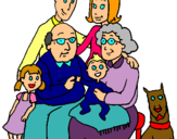 Dibuix Família pintat per bolets berinosos