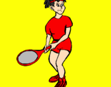 Dibuix Noia tennista pintat per jan