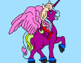 Dibuix Unicorn amb ales pintat per EVELIN