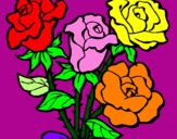 Dibuix Ram de roses pintat per super