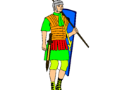 Dibuix Soldat romà  pintat per ismael