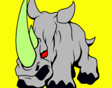 Dibuix Rinoceront II pintat per Eloi