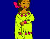 Dibuix Senyora maia pintat per arigato