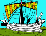 Dibuix Vaixell romà  pintat per  MAX  - MONTES - MARTINEZ