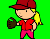 Dibuix Jugadora de beisbol  pintat per ylenia