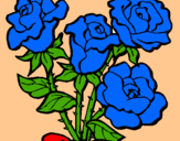 Dibuix Ram de roses pintat per florrrr