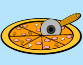 Dibuix Pizza pintat per NADIA 