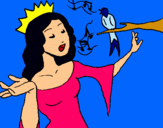 Dibuix Princesa cantant pintat per daniela--herrera-gomez