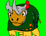 Dibuix Rinoceront  pintat per marcel  setó
