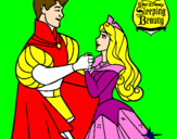 Dibuix Bella durment ballant amb el príncep pintat per LA MUERTEl